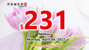 谁将在2022年4月4日赢得下一个价值2.31亿美元的Powerball奖金？